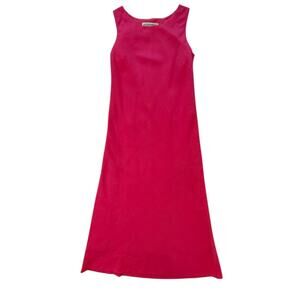 Vintage Jessica Howard Pink Linen Blend Sleeveless Maxi Dress Classic Dress Sz 6
